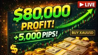 LIVE GOLD TRADE 🚨 $100,000 Profit on XAUUSD | +8,000 Pips Running (Real-Time Trading)