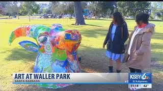 Temporary animal sculptures honor Waller Park's zoo history