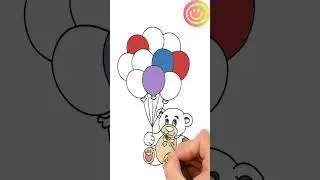 Drawing a Cute Bear with Balloons: Easy Step-by-Step Tutorial for Kids