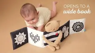Taf Toys Snuggle Bear Book | หนังสือผ้าหมีกอดอุ่น | สำหรับ Tummy Time และกระตุ้นสายตา
