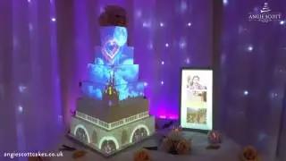 Disney Wedding Cake Projection Mapped by Angie Scott Cakes