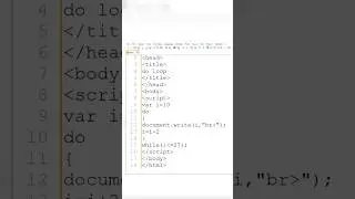 Do loop/Javascript.#html #notepad #basic#trending#like#subscribe#coding#shorts#learning#javascript