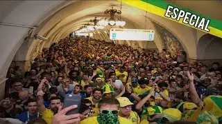 TORCIDA DO BRASIL NO METRÔ DE MOSCOU