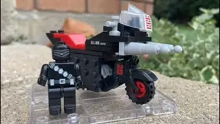 Фигурка Снейк Айз в стиле Лего от Forever Clever (GiJoe Snake Eyes with Ninja Cycle).