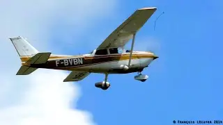 Cessna 172 F-BVBN takeoff from Millau-Larzac [LFCM]