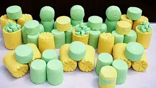 Vibrant green & yellow 💚 🟡 baking soda Asmr | Curnchy Asmr for sleep| baking soda curnchy asmr