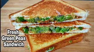 Fresh Green Peas Sandwich|How to Make Green Peas Vegetable Sandwich