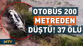 60 Kişilik Yolcu Otob&uuml;s&uuml; 200 Metreden D&uuml;şt&uuml;! En Az 37 Kişi Hayatını Kaybetti | NTV