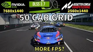 Assetto Corsa Competizione DLSS 3.7 Tested Nordschleife 50 Cars EPIC/HIGH TRIPLES 7680x1440 & 1440p