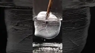Pouring mercury into liquid nitrogen