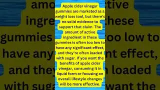 Apple Cider Vinegar Gummies: Weight Loss Miracle or Myth? #weightlosstruth