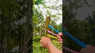 🎈**Jungle Balloon Burst with Bamboo!**🌿!#CraftErGolpo #BalloonHack #DIY #Shorts #CraftIdeas