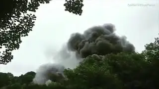 Black smoke billows into sky above Pontypridd, Wales