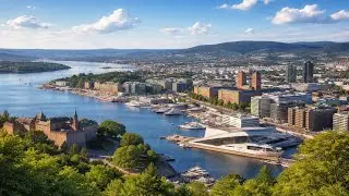 Beautiful view of the city of Oslo