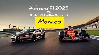 Ferrari F1 2025 vs Bugatti Chiron Pur Sport at Monaco