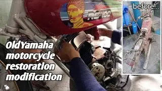 Oldjunk motorcycle restoration! ginawang pang motorshow! Bago na ulit!