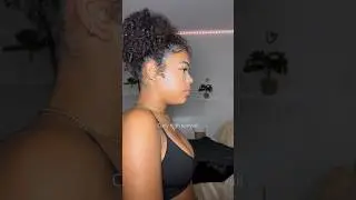 Curly high ponytail tutorial🖤 #curls #hairstyles #curlyhairstyles #highponytail #shortvideo #short