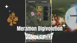 Meramon digivolution and special attacks | Digimon Survive
