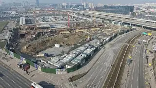 Nove stanične zgrade autobuske i železničke stanice u bloku 42 - dron snimak