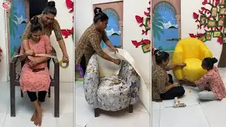 Newspaper 🗞 Old Plastic chair to sofa making - recycle