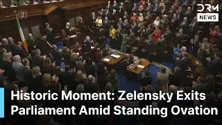 FULL DEPARTURE: Ukraine President Departs Irish Parliament Following Powerful Address | AC1F