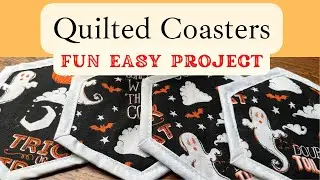 Quilt As You Sew Easy  Fabric Coasters Perfect For Home Or Office