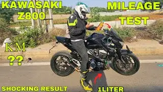KAWASAKI Z800 💚 MILEAGE TEST ( 1LITER ) TEST SHOCKING RESULT 😲
