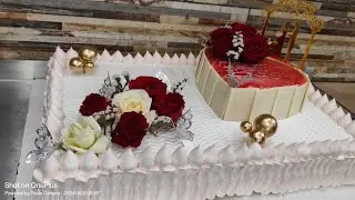 اسهل طريقة لي تزيين بياس مونتي 2طبقات تغليف كرام شونتتي و الورد طبيعي