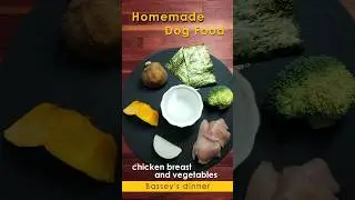 chicken breast and vegetables for dogs #asmr #home #made #dog #food #healthy  #recipe #cooking