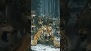 How Many Wolves Would It Take To Kill a Siberian Tiger? #wolves #tiger