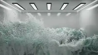 Interior Wave 室内海浪  Houdini water
