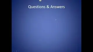 Webinar 1 - Work Order Optimization Part 4 - Q&A