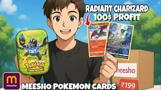 Unboxing ₹199 Meesho Pok&eacute;mon Tin&hellip; AND I PULLED A RADIANT CHARIZARD