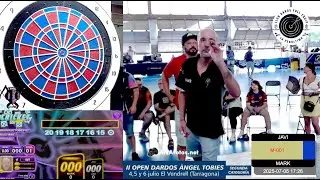 II OPEN de dardos ÀNGEL TOBIES - Final Individual nivel 2 - JAVI vs MARK   17 33