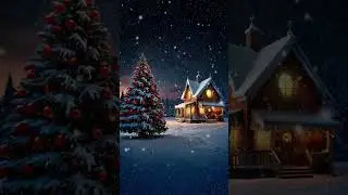 #winter #snow #snowfall #christmas #christmastree #tree #house #home #cottage  #night