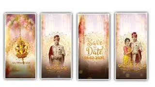 Full Screen Wedding invitation Templates 2026 in Alight motion mobile editing instagram trending