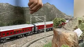FEW SAMPLE OF OHE POLE  | RUNNING WAP4 WITH RAJDHANI LHB RAKE | INDIAN MODEL TRAIN | RAILWAYS