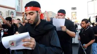 موكب عزاء الدراز الموحد - الرادودين أحمد عباس وطاهر مفتاح - يوم 9 محرم 1436 هـ