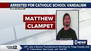 Man arrested for vandalizing Catholic school, 3 suspects still outstanding