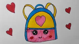 cute little bag / cute bag drawing for kids / drawing for kids
