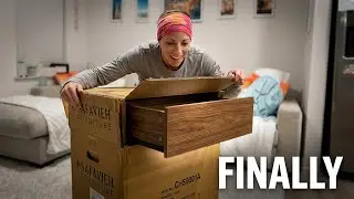 Распаковка и сборка комода Wayfair Dream | Преображение спальни в квартире + Эстетика Pinterest