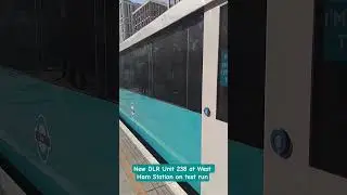 NEW DLR B23 unit 238 testing through West Ham #whitetrain #b23 #new #dlr #train