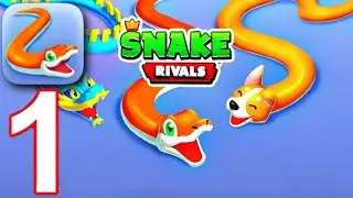 Snake Rivals - snakes io game - Gameplay walkthrough Part 1 Tutorial (iOS - Android)