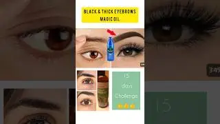 15 days Castor Oil Challenge on  Eyebrows😍 | Castor Oil For Hair Growth | #youtubeshorts #shortvideo