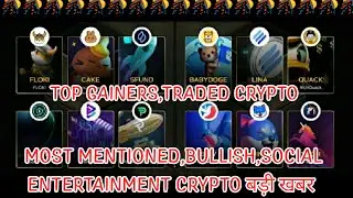 TOP GAINERS|MOST TRADED CRYPTO PROJECTS NEWS|Crypto news Uncut MOST MENTIONED|MOST BULLISH