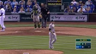 OAK@KC: Triggs fans three in six scoreless innings