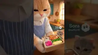 Pack a bento box lunch, teriyaki chicken bento #ai #aiviralshort #shortviral #cat #catshort