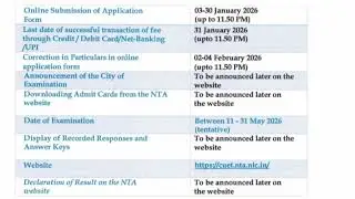 CUET UG Application online [Notice]