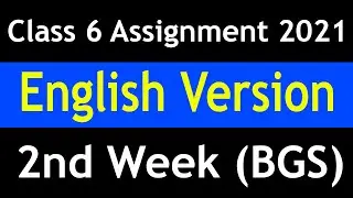 Class 6 BGS Assignment 2021 || 2nd Week Assignment || English Version || Lighthouse eSchool