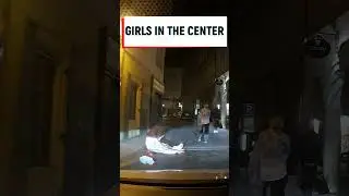 GIRLS IN THE CENTER #shorts #dashcam #dashcams #dashcamera #roadrage #dashcamvideos